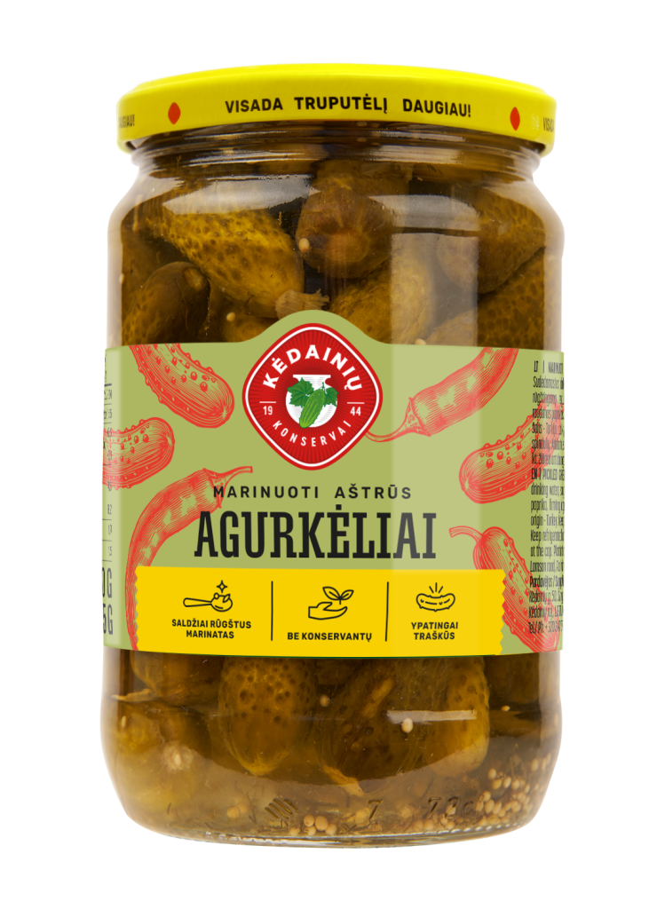 Marinuoti aštrūs agurkėliai