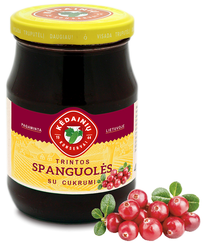 Trintos spanguolės su cukrumi