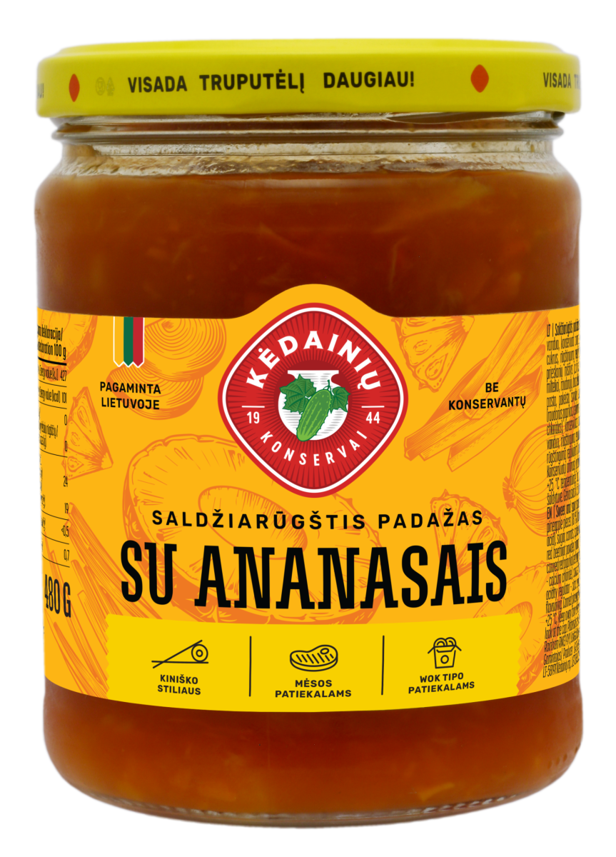 Saldžiarūgštis padažas su ananasais