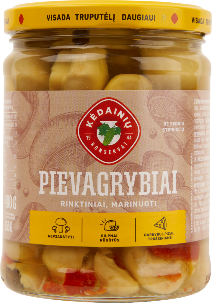 Rinktiniai marinuoti pievagrybiai