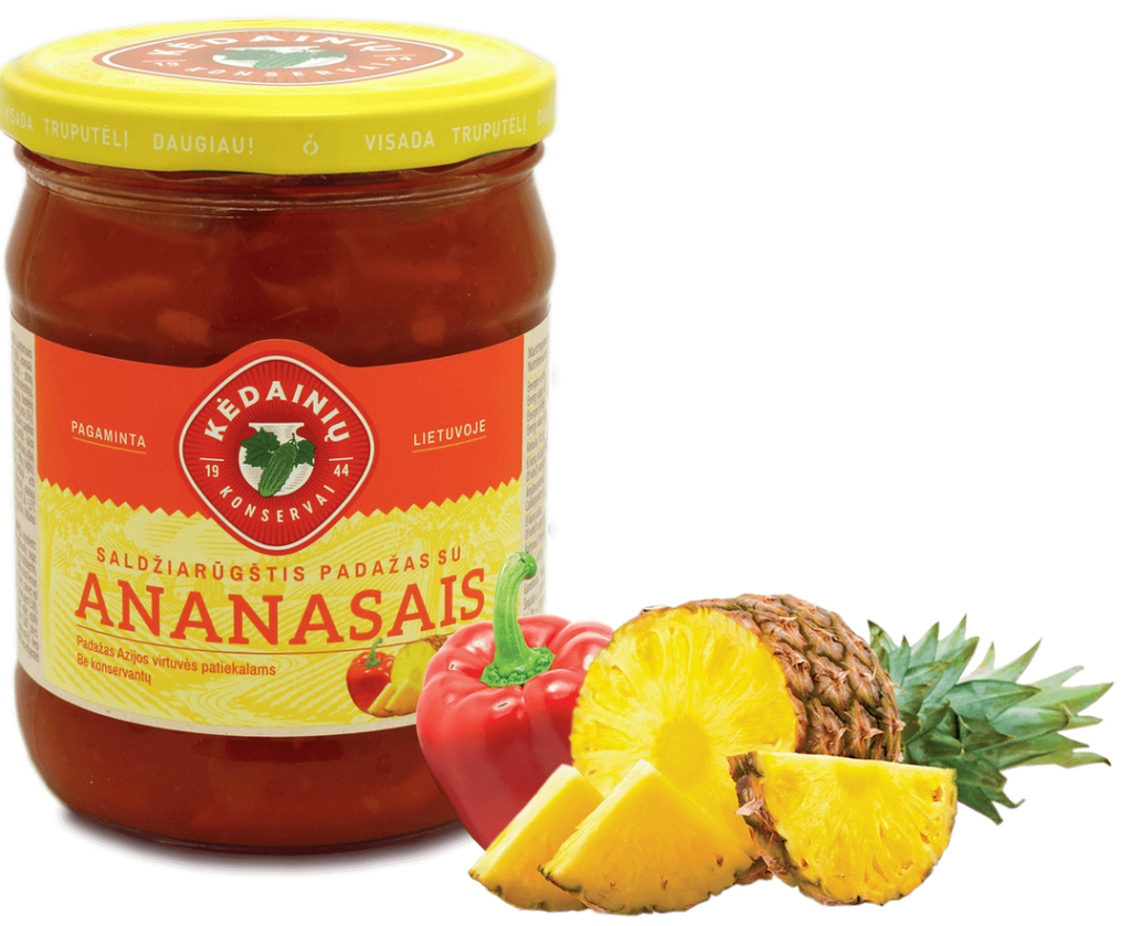Saldžiarūgštis padažas su ananasais