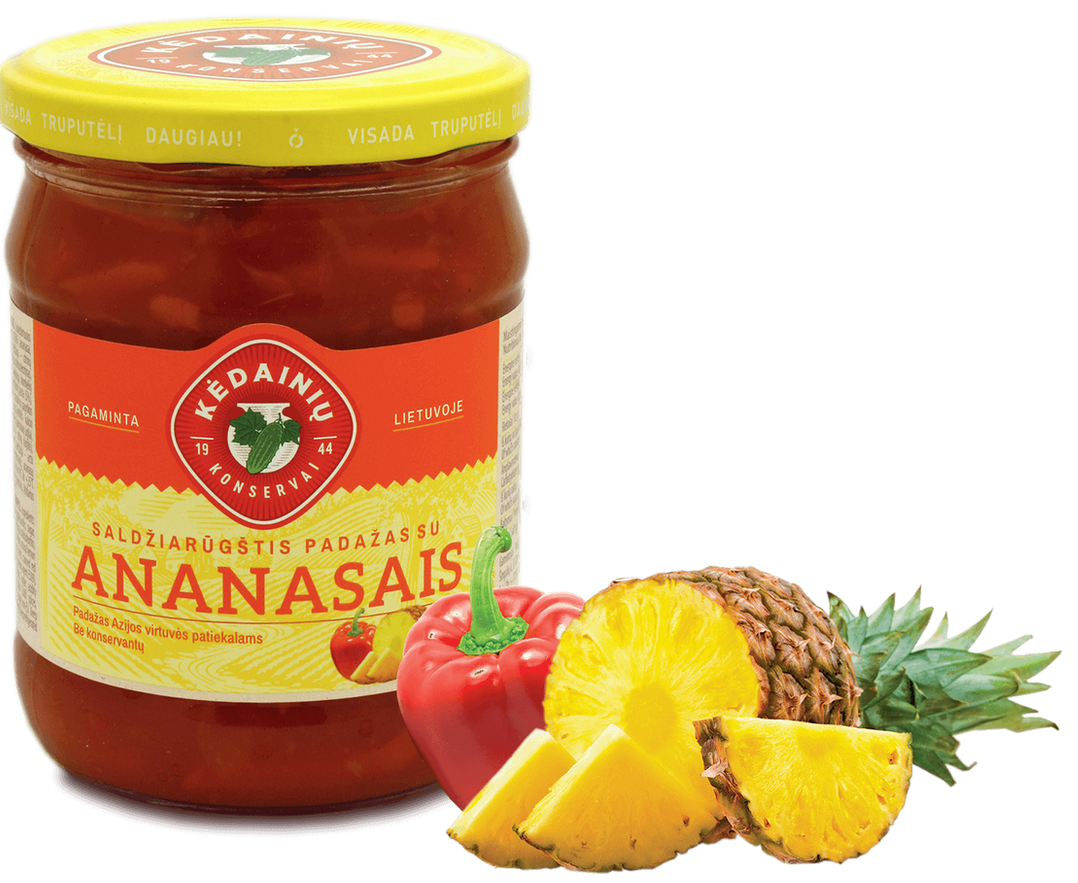 Saldžiarūgštis padažas su ananasais