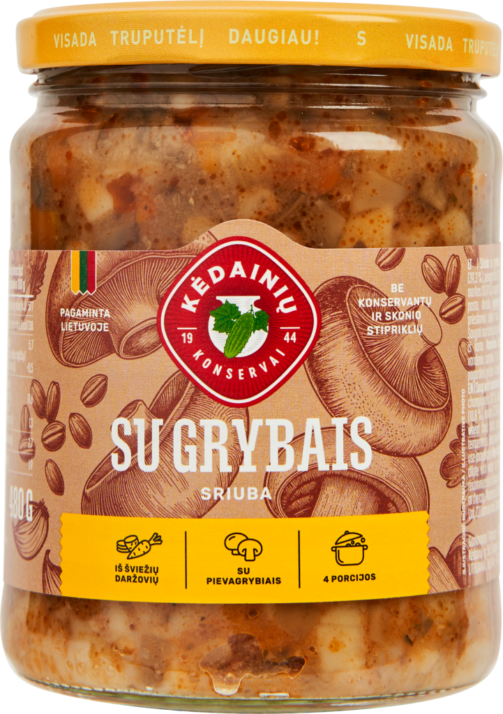 Sriuba su grybais
