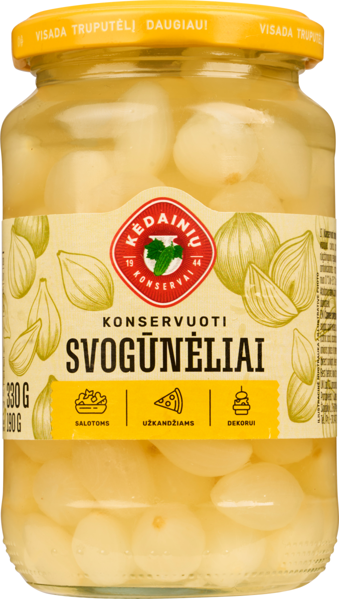 Konservuoti svogūnėliai