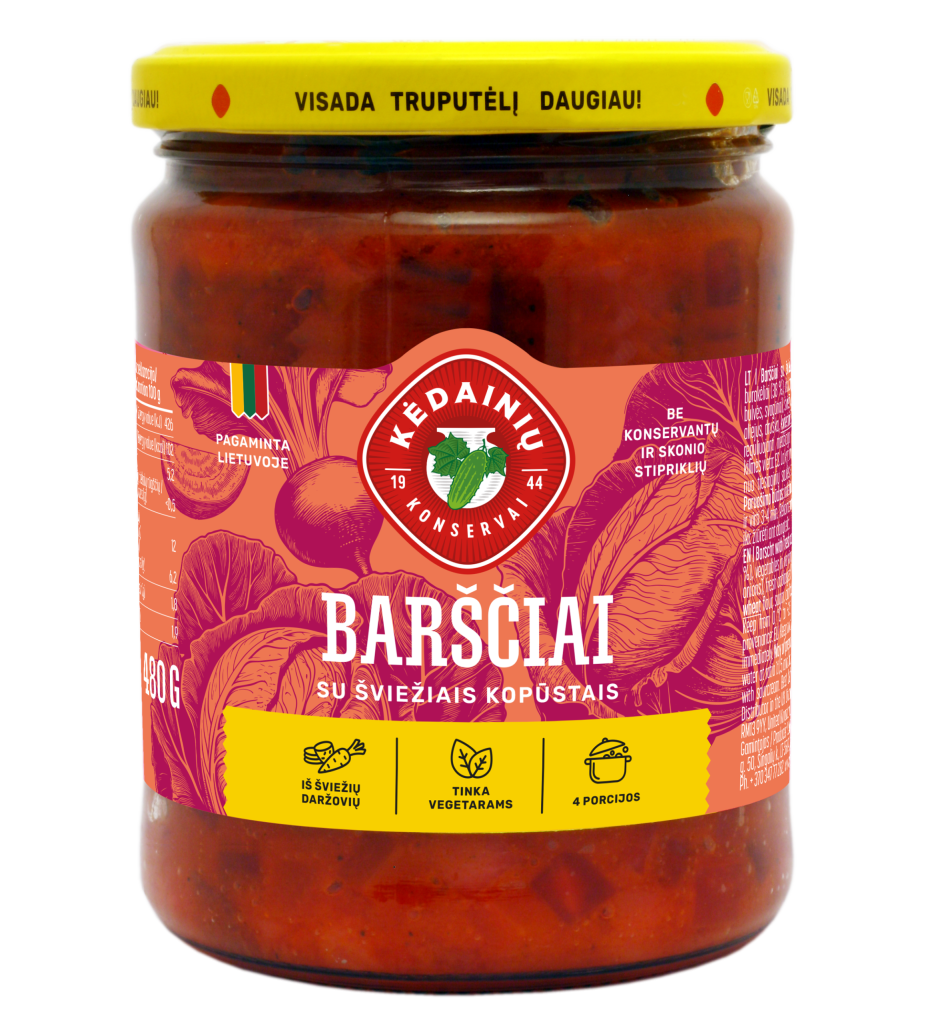 Barščiai su šviežiais kopūstais