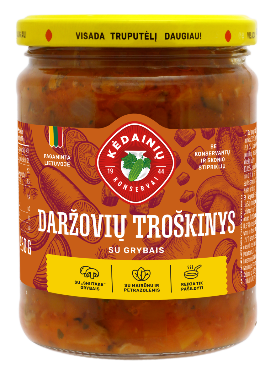 Daržovių troškinys su grybais