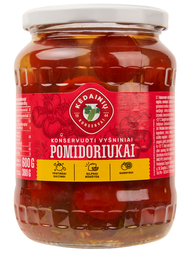 Konservuoti vyšniniai pomidoriukai