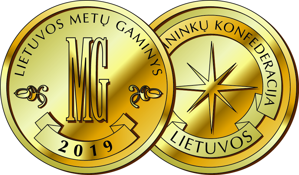2019 m. Lietuvos metų gaminys<br />Aukso medalis
