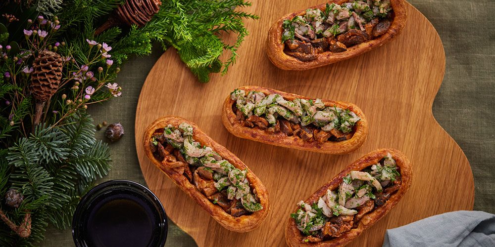 Grybų mišrainės ir silkės pyragėliai